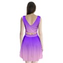 Indigo Violet To Cotton Candy Pink Linear Gradient Split Back Mini Dress  View2