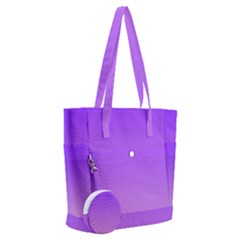 Indigo Violet To Cotton Candy Pink Linear Gradient Everyday Shoulder Bag With Pouch Bag