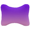 Indigo Violet To Cotton Candy Pink Linear Gradient Velour Seat Head Rest Cushion View1