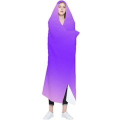 Cotton Candy Pink To Indigo Violet Bilinear Gradient Wearable Blanket