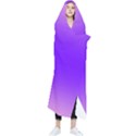 Cotton Candy Pink To Indigo Violet Bilinear Gradient Wearable Blanket View1