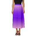 Cotton Candy Pink To Indigo Violet Bilinear Gradient Classic Midi Chiffon Skirt View1
