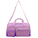 Indigo Violet To Cotton Candy Pink Bilinear Gradient Sports Gym Duffle Bag with Shoe Compartment View1