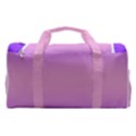 Indigo Violet To Cotton Candy Pink Bilinear Gradient Sports Gym Duffle Bag with Shoe Compartment View2