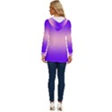 Indigo Violet To Cotton Candy Pink Bilinear Gradient Long Sleeve Drawstring Hooded Top View4