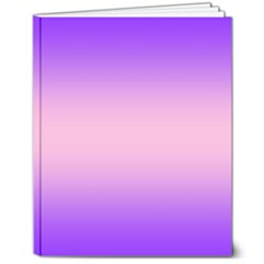 Indigo Violet To Cotton Candy Pink Bilinear Gradient 8  X 10  Hardcover Notebook