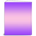 Indigo Violet To Cotton Candy Pink Bilinear Gradient 8  x 10  Hardcover Notebook View2
