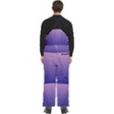 Cotton Candy Pink To Navy Blue Linear Gradient Men s Front Zip Ski And Snowboard Bib Pants View4