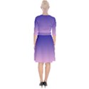 Navy Blue To Cotton Candy Pink Linear Gradient Wrap Up Cocktail Dress View2
