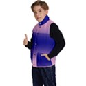 Cotton Candy Pink To Navy Blue Bilinear Gradient Kid s Button Up Puffer Vest View2