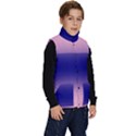 Cotton Candy Pink To Navy Blue Bilinear Gradient Kid s Button Up Puffer Vest View3