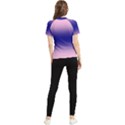 Cotton Candy Pink To Navy Blue Bilinear Gradient Women s Short Sleeve Rash Guard View2