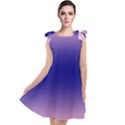 Cotton Candy Pink To Navy Blue Bilinear Gradient Tie Up Tunic Dress View1