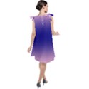 Cotton Candy Pink To Navy Blue Bilinear Gradient Tie Up Tunic Dress View2