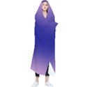 Cotton Candy Pink To Navy Blue Bilinear Gradient Wearable Blanket View1