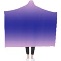 Cotton Candy Pink To Navy Blue Bilinear Gradient Wearable Blanket View2