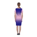 Navy Blue To Cotton Candy Pink Bilinear Gradient Classic Short Sleeve Midi Dress View2