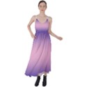 Navy Blue To Cotton Candy Pink Bilinear Gradient Tie Back Maxi Dress View1
