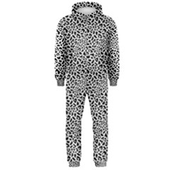 Black White Leopard Hooded Jumpsuit (men)