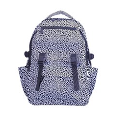 Black White Leopard Carry-on Double Buckle Travel Backpack