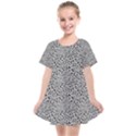 Black White Leopard Kids  Smock Dress View1