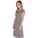 Black White Leopard Classic Short Sleeve Dress View2