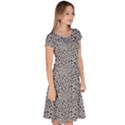 Black White Leopard Classic Short Sleeve Dress View3