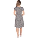 Black White Leopard Classic Short Sleeve Dress View4