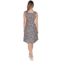 Black White Leopard Knee Length Skater Dress With Pockets View4
