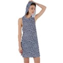 Black White Leopard Racer Back Hoodie Dress View1