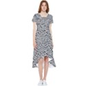 Black White Leopard High Low Boho Dress View1