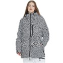 Black White Leopard Women s Multi Pockets Zip Ski and Snowboard Waterproof Breathable Jacket View1