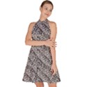 Silver Leopard Sleeveless Halter Neck A-Line Dress View2