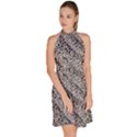 Silver Leopard Sleeveless Halter Neck A-Line Dress View3
