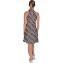 Silver Leopard Sleeveless Halter Neck A-Line Dress View4