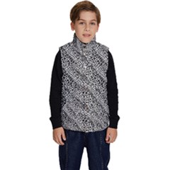 Silver Leopard Kid s Button Up Puffer Vest