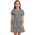 Silver Leopard Kids  Bow Tie Puff Sleeve Dress View1