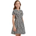Silver Leopard Kids  Bow Tie Puff Sleeve Dress View2