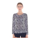 Black White Giraffe Pattern Women s Long Sleeve T-Shirt View1