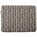Beige Snake Pattern 17  Vertical Laptop Sleeve Case With Pocket View1