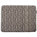 Beige Snake Pattern 17  Vertical Laptop Sleeve Case With Pocket View2