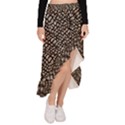 Brown Snake Pattern Asymmetrical Ruffle Hem Skirt  View1