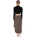Brown Snake Pattern Asymmetrical Ruffle Hem Skirt  View4
