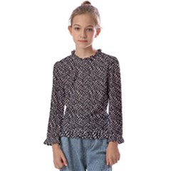 Brown Snake Pattern Kids  Frill Detail T-shirt