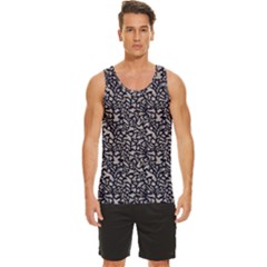 Brown Giraffe Pattern Men s Wide Collar Tank Top