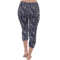 Brown Giraffe Pattern Capri Winter Leggings  View4