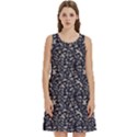 Brown Giraffe Pattern Round Neck Sleeve Casual Dress With Pockets View1