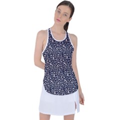 Brown Giraffe Pattern Racer Back Mesh Tank Top