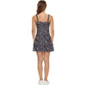 Brown Giraffe Pattern Ruffle Edge Bra Cup Chiffon Mini Dress View4