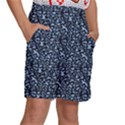 Blue Giraffe Pattern Kids  Basketball Shorts View3